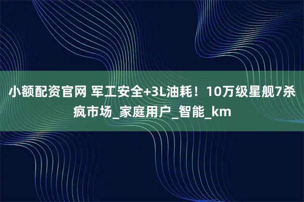 小额配资官网 军工安全+3L油耗！10万级星舰7杀疯市场_家庭用户_智能_km
