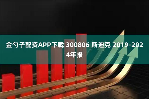 金勺子配资APP下载 300806 斯迪克 2019-2024年报